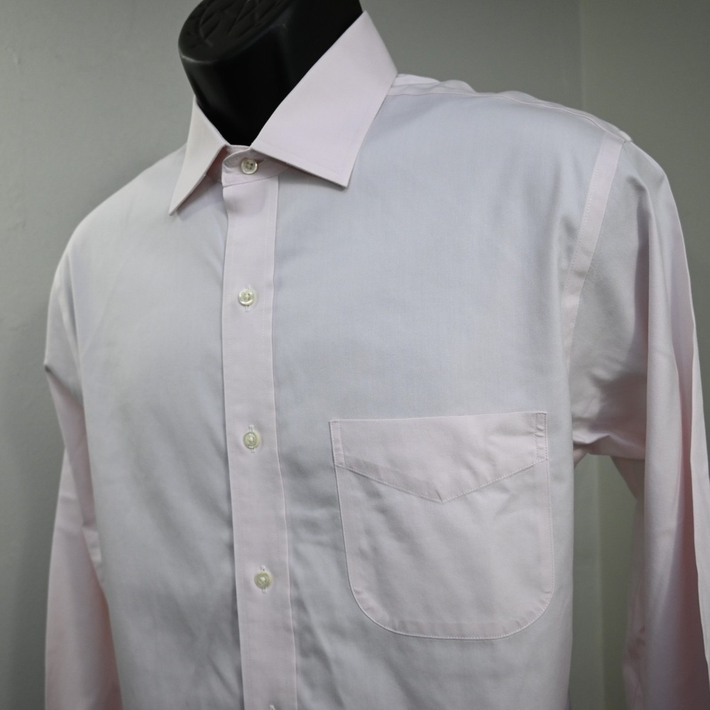Brooks Brothers Regent Dress Shirt Pink Non-Iron Long Sleeve Mens 16-34 Large